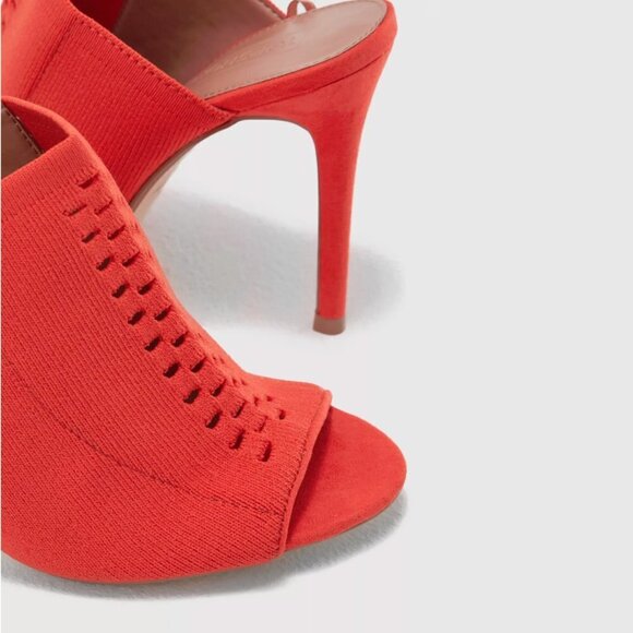NWOT Topshop orange red stretch heeled mules EU40 - Picture 4 of 16